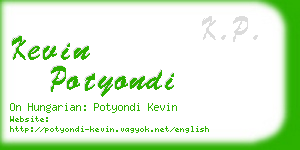 kevin potyondi business card